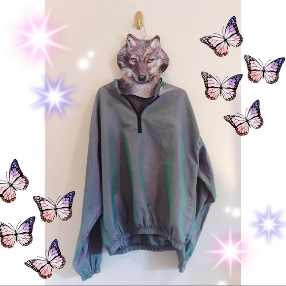 Vintage Jackets & Blazers - Vintage | Green & Purple Iridescent Windbreaker